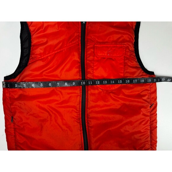 Vintage Dry Goods Reversible Quilted Vest Mens Medium Black Orange Workwear USA - Picture 9 of 16